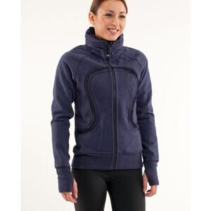 Lululemon Cuddle Up Jacket in Heathered Black Swan (Light Trim) Size 6